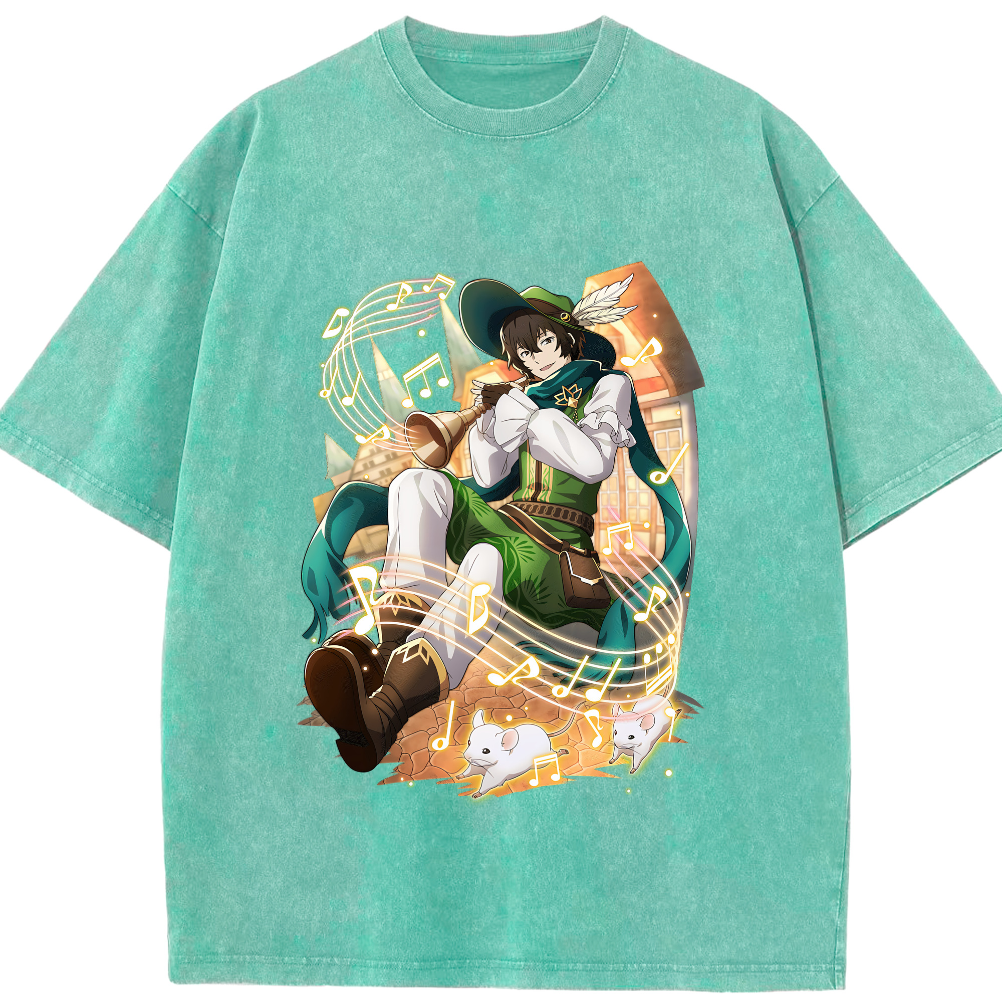 （画像用） 文豪ストレイドッグス Bungo Stray Dogs 綿100% ヴィンテージ風 半袖Tシャツ（フロントプリント）